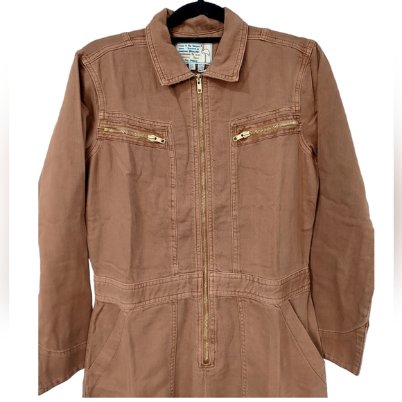 Free People x Sandrine Rose Zip Denim Jumpsuit - Picture 3 of 8